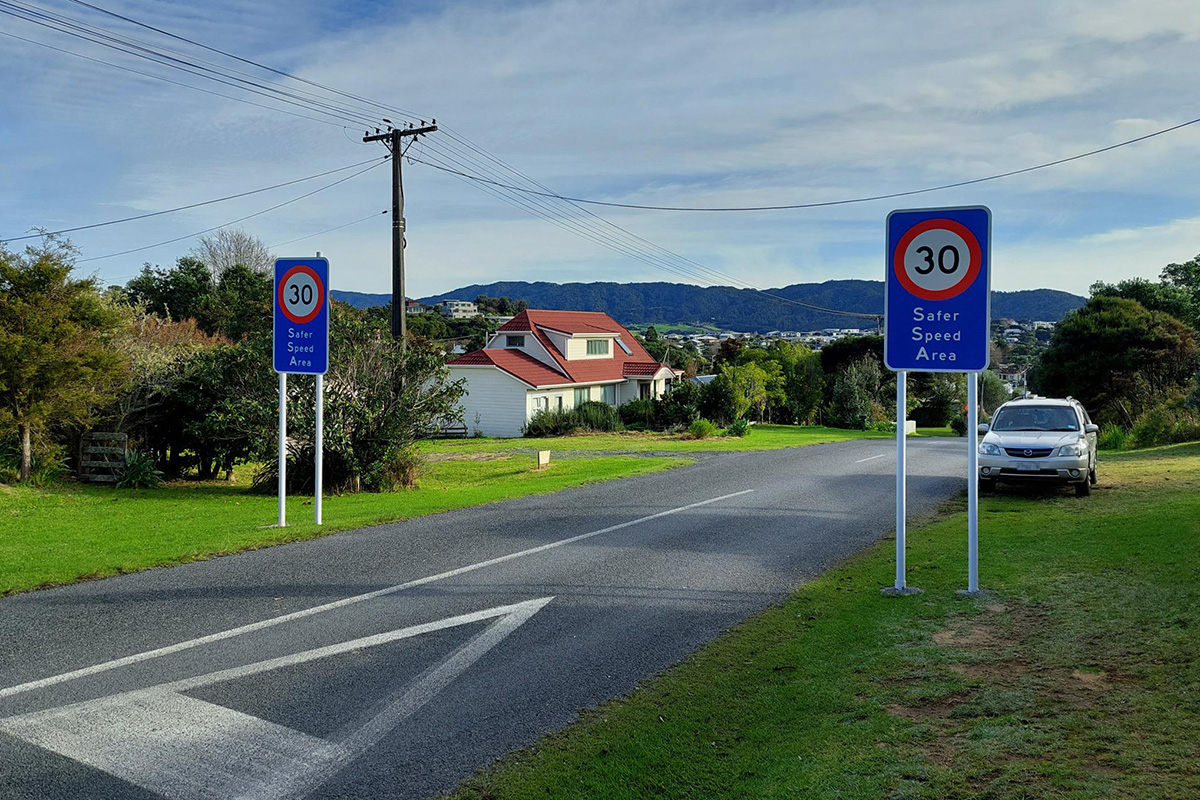 30km speed signs on street.