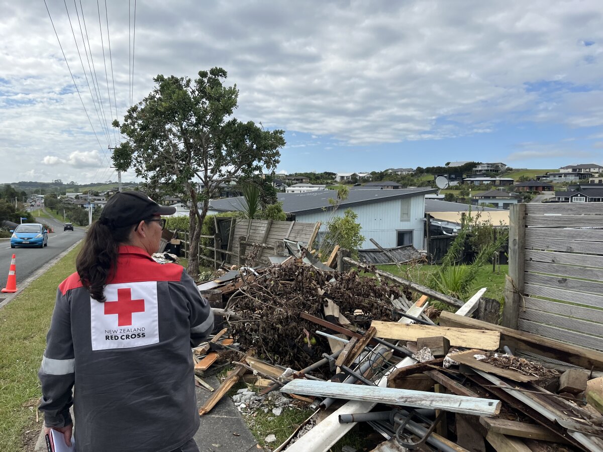 New Zealand Red Cross Disaster Welfare and Support team in Mangawhai